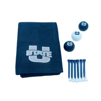 Microfiber Towel Golf Balls Golf Tees U-State Set Navy White